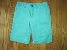 Lands' End Boys Size 12 Surf Green Twill Shorts