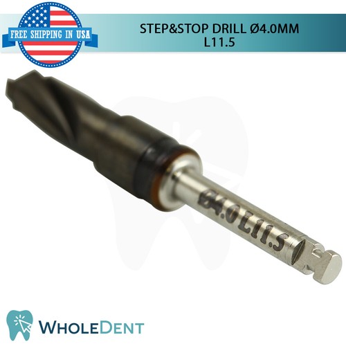 4 Integral DLC Step&Stop Drill Ø4.0 Set External Irrigation Pre Stopped Stopper - Picture 8 of 9