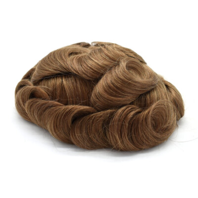French Lace Front Mens Toupee Poly Pu Hairpiece Natural Hair Replacement Systems