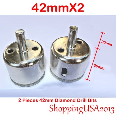 2X 42mm Diamond metal drill bit set 