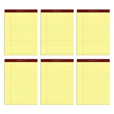 8.5 x 11 Legal Pads 6 Pack Premium Docket Gold Brand Narrow Ruled Thick Yello...