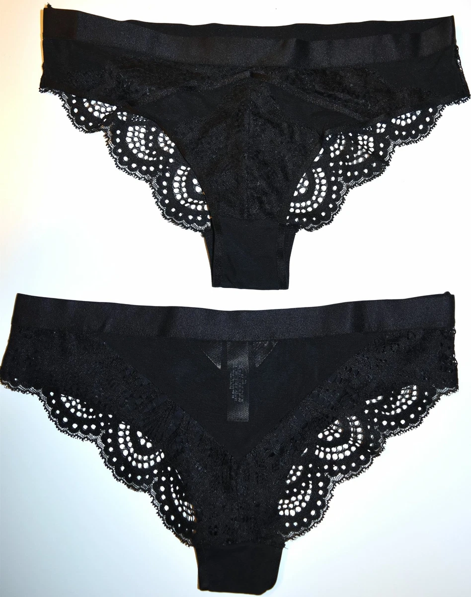 Sexy Black Lace Mesh Knickers Panties Primark Ladies Womens UK