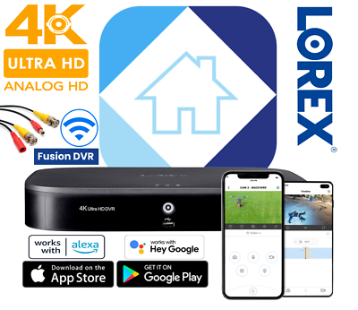 Lorex D241A82B 8-Channel 1080p HD Security DVR – 2TB Storage, Analog, Smart Home Compatible