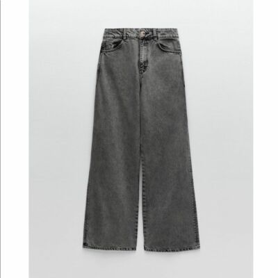 ZARA Z1975 HI-RISE WIDE LEG JEANS | eBay