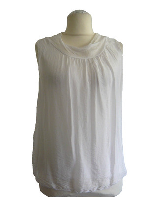 Julia Wang Bluse Top Oberteil in Weiß Ton Gr.M