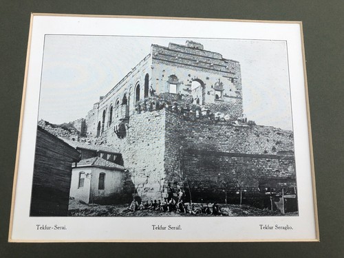 1910 mounted print constantinople ( tekfur seraglio )