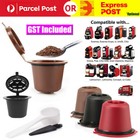 6PCS Refillable Reusable Coffee Filter Capsule Pods For Nespresso Maker Machine