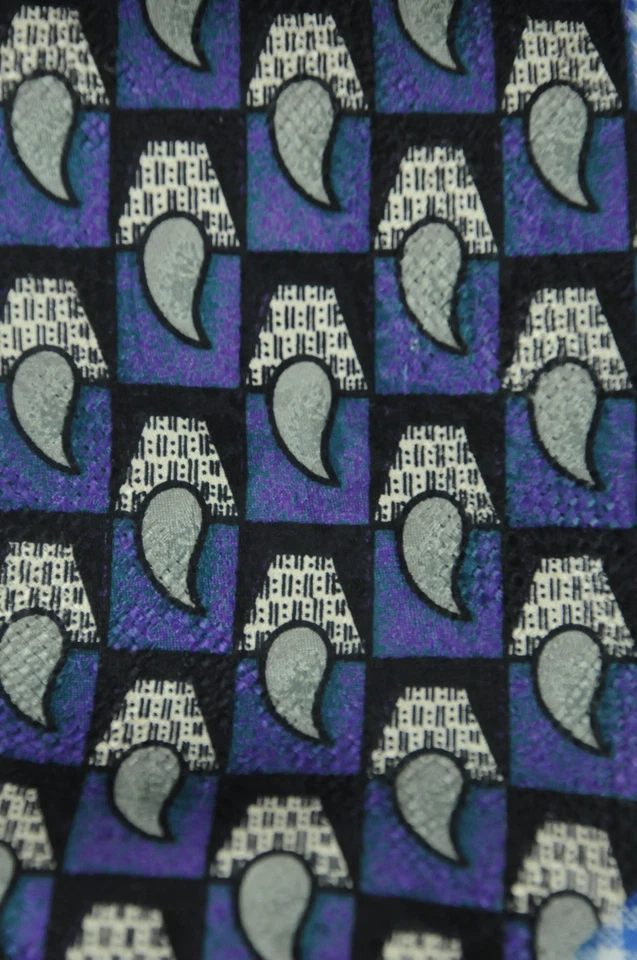 Robert Talbott Best Of Class Men's Tie Purple & Gray Printed Silk Necktie 66 x 4 - Image 3 of 4