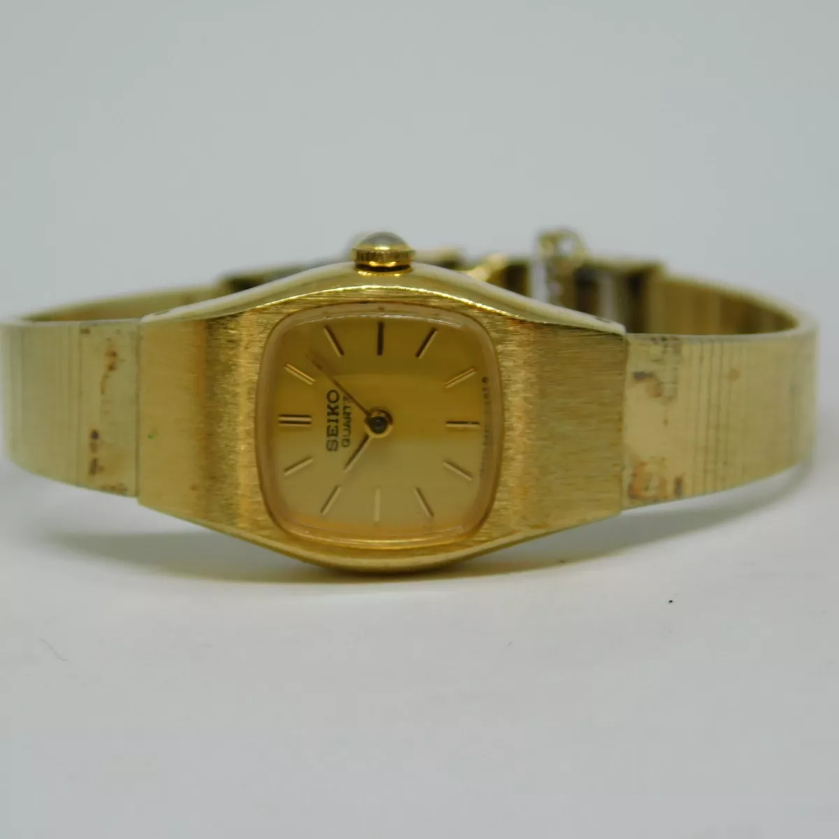 SEIKO 5420 5039 Gold Tone Quartz Analog Women s Watch Sz. 5