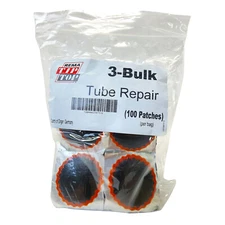 REMA No. 3 Tube Patch, 100 units of 2-in Round, Red Feather Edge