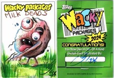 2024 WACKY PACKAGES ANS ARTIST SKETCH CARD MILK BEADS by GREG TRIESE 1197