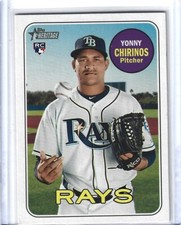2018 Topps Heritage Yonny Chirinos #670 Rookie Card RC Tampa Bay Rays - MLB