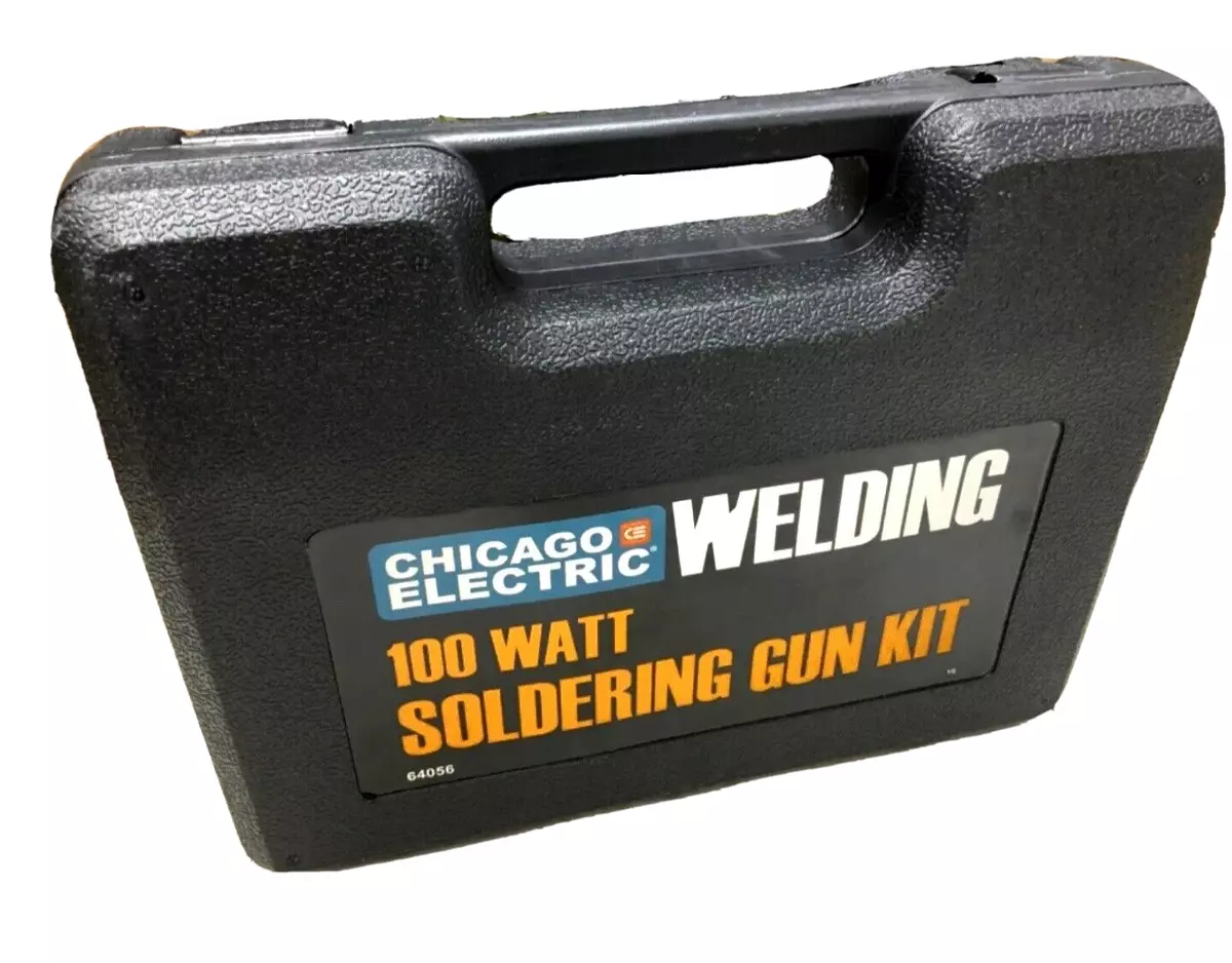 Chicago electric 100 watts soldering gun kit.with plastic carrying case