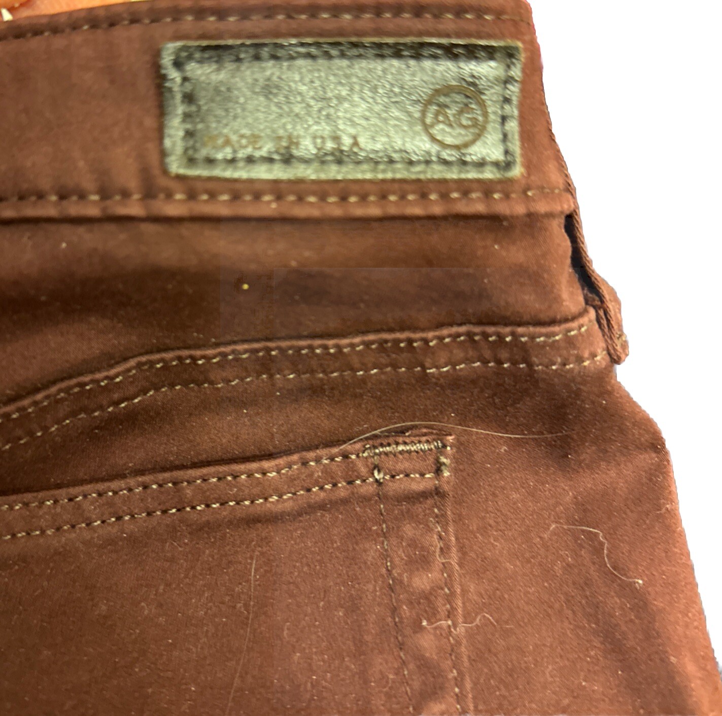 Adriano Goldschmied AG The Stilt Sz 27R The Cigarette Brown Womens Pants thumbnail 5