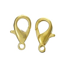 10-12-14mm Gold Plated Lobster clasps Claw hooks jewelry findings DIY