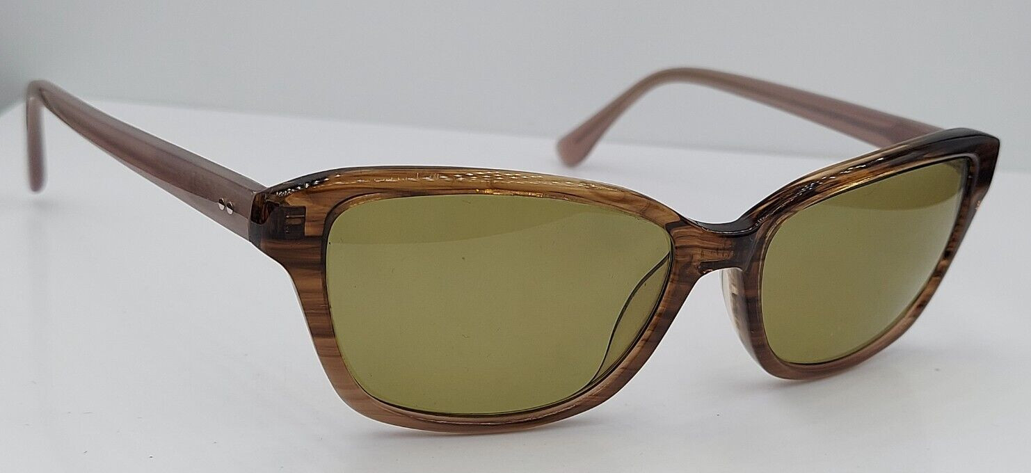 Smith Parallel Brown Oval Half-Rim Sunglasses FRA… - image 1