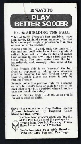 BROOKE BOND - PLAY BETTER SOCCER - PICK THE CARDS YOU NEED - Picture 47 of 81