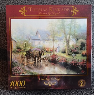 Ceaco - 1000 Piece Thomas Kinkade SUNDAY OUTING - 27" x 20" Jigsaw ...