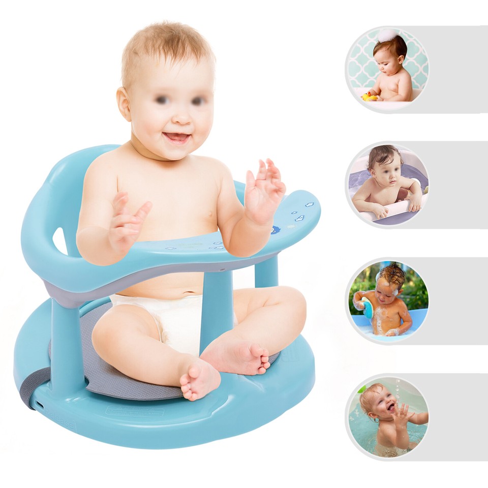 Newborn Infant Baby Bath Tub Ring Seat Infant Toddler Safety Chair Anti