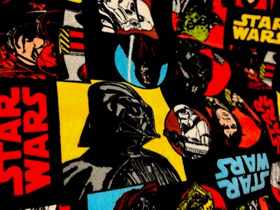 Star Wars Comic Strip Flannel Fabric Multicolor Licensed 2012