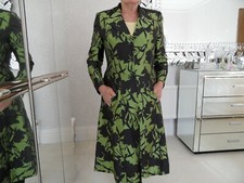 Frank Usher Green And Black Dress Coat Size 12