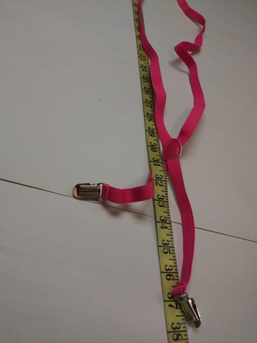 Pink Suspenders Childs RAVER for high waist pants rave PINK SUSPENDER CHILDS - Picture 4 of 4