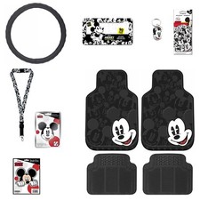 Mickey Mouse Disney Rubber Floor Mats License Frame Decal Steer Cover Key Chain