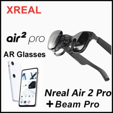 Xreal Air 2 Pro Smart AR Glasses Lightweight Giant Screen 3D VR Gaming+Beam Pro
