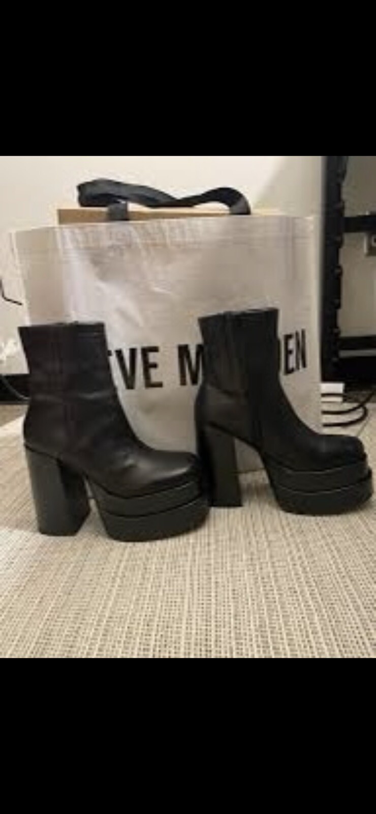 Steve Madden Black Platform Cobra 