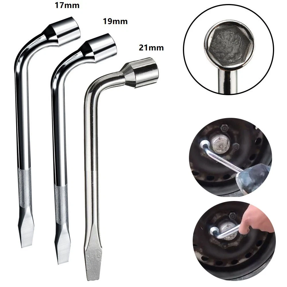 17 19 21mm Wheel Wrench Heavy Duty Lug Hex Nut Bolt Socket Spanner