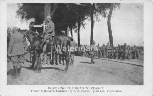 1189.  WWI. German Troops & Mounted Officer. 1914 - Picture 1 of 2