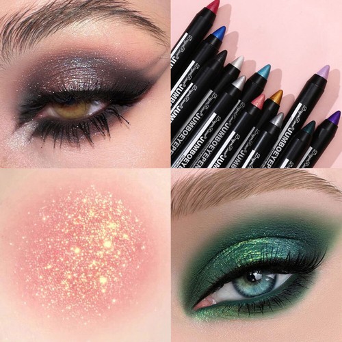 12 Colours Glitter Eyeshadow Stick Eye Shadow Pen Shimmer Pearlescent Beauty - Picture 5 of 22