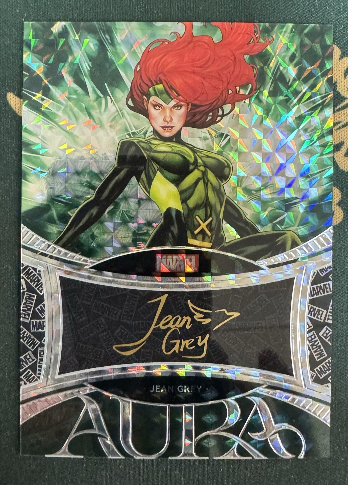 2025 KAKAWOW AURA Marvel Jean Grey Single Script Art Auto Green /25