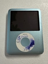 Apple iPod Nano 3rd Gen 8GB Blue A1236 MP3 Player Tested Working