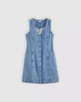 Levi's Vianna Vest Sleeveless Denim Dress Women Size Medium