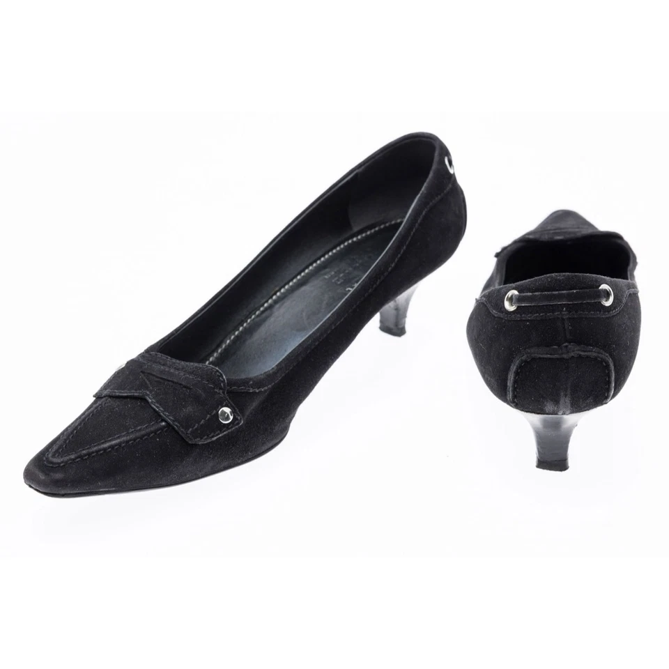 Zapatos de salón de tacón de gatito con punta en punta de gamuza The Original Car Shoe - talla 41 Foto 2 de 3