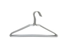 White Plastic Coated Drip Dry Wire Coat Clothes Hangers 16" 40.5Cm Wide  