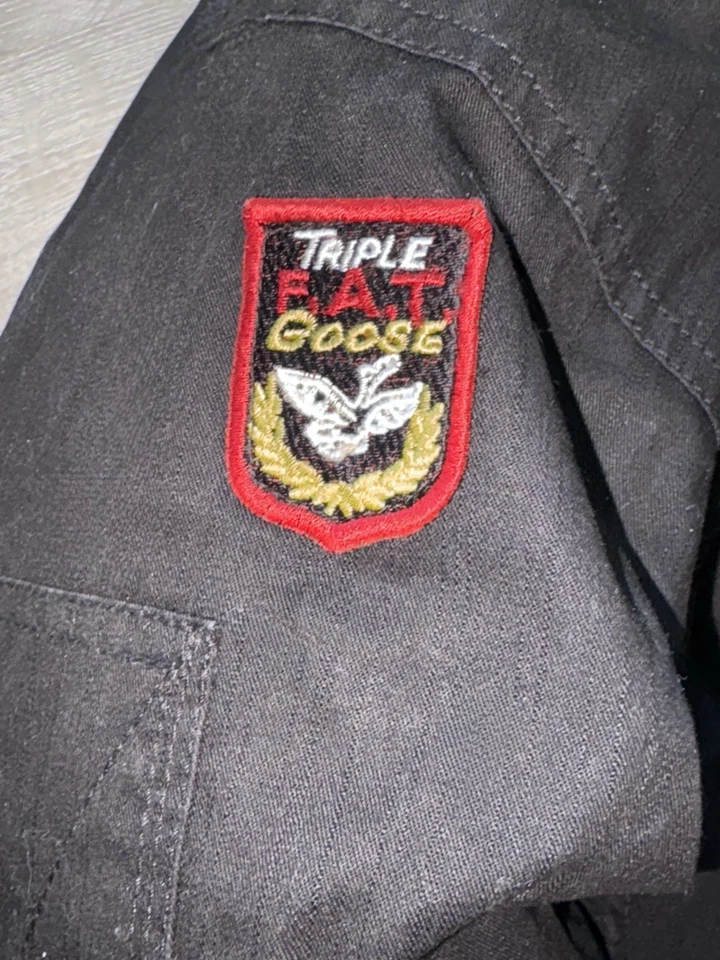 Chaqueta de plumón Triple Fat Goose para hombre Parka negra con capucha talla 2XL Foto 3 de 4