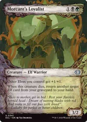 Morcant's Loyalist (Showcase) NM MTG Lorwyn Eclipsed [ECL] Uncommon Elf Regular