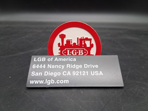 Vintage LGB Train Button. - Lehmann Gross Bahn Logo Plastic. 