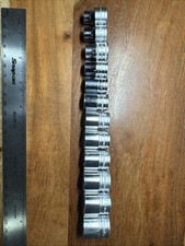 Snap On Fsm Serie 38 Drive 8mm - 19mm Metric Shallow 6 Point Chrome Socket Set Snap On Fsm Serie 38 Drive 8mm - 19mm Metric Shallow 6 Point Chrome Socket Set