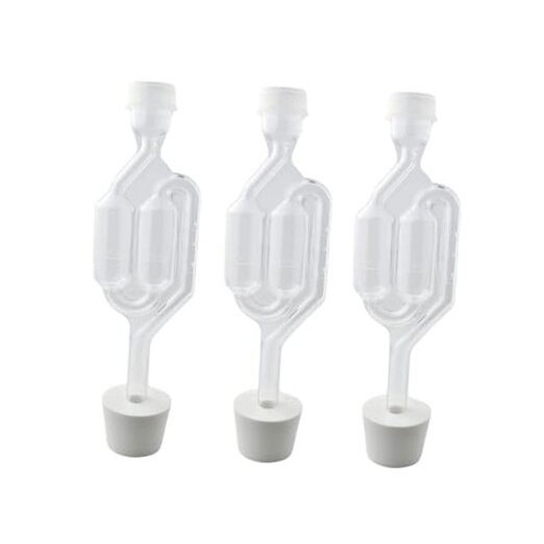Twin Bubbler Airlocks (3-Pack) For Homebrew Beer & Wine Making - Free Shipping Included