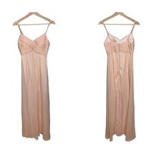 Anthropologie BHLDN Brigitte Pink Gown Bridesmaid Maxi Dress XS Crepe Chiffon