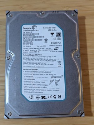 Seagate Barracuda 250GB Internal 7200RPM 3.5'' (ST3250823AS) HDD - AS-IS!