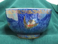 Antique Wedgwood Small Lustre Bowl Hummingbird 6cm - Cracked see description