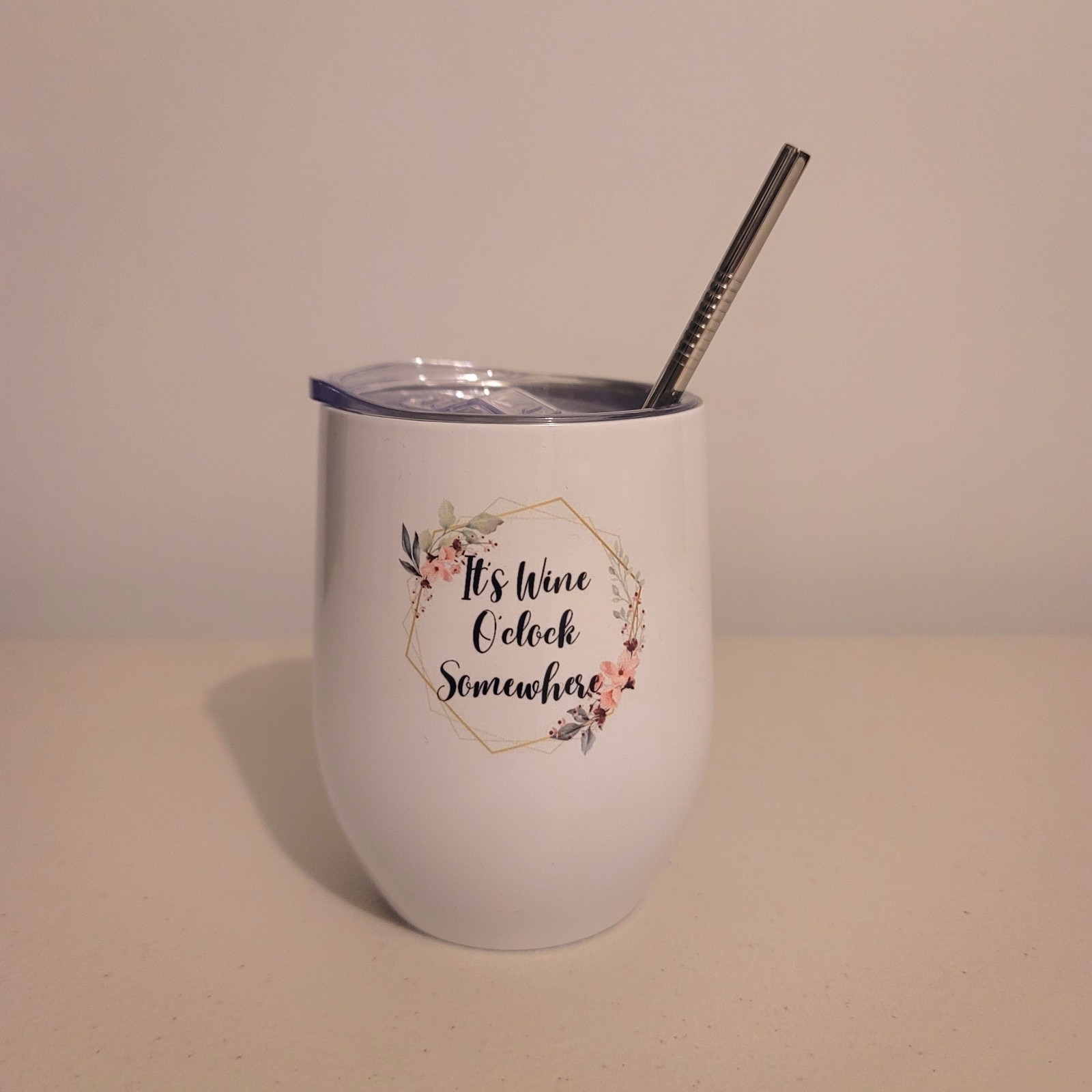 It's Wine O'clock Somewhere Wine Tumbler