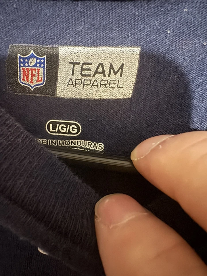 Camiseta New England Patriots Hombre L Camiseta Azul NFL Fútbol Foto 3 de 4
