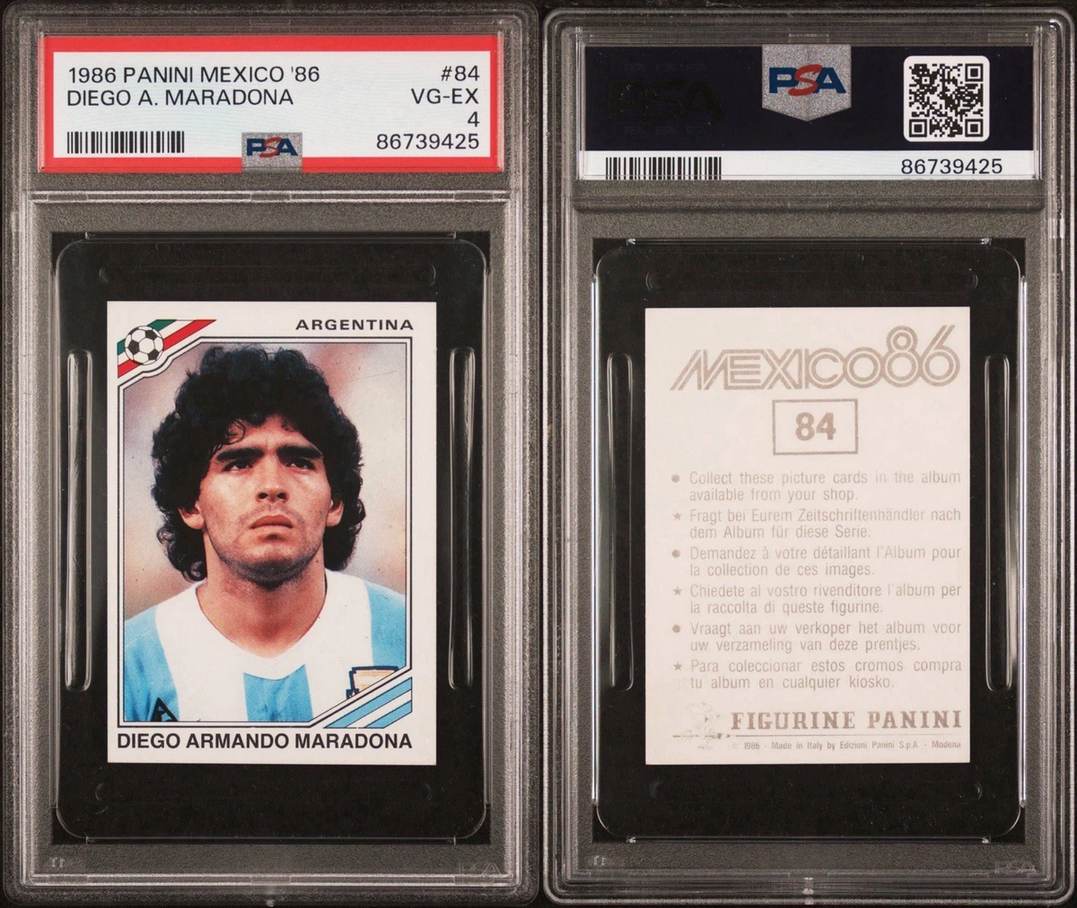 Panini FIFA World Cup Football 1986 Season Sports Trading Cards
