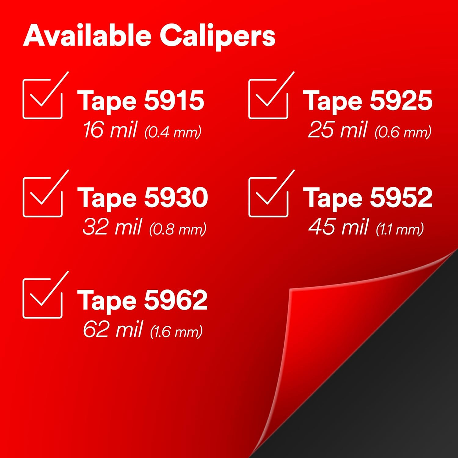 VHB Tape 5952 Double-Sided Acrylic Foam Tape - Heavy Duty, Industrial Mounting T