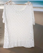 Made in Italy Damen Pullover Strick Lochmuste...